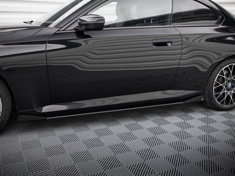 Maxton Design - STREET PRO SIDE SKIRTS DIFFUSERS + FLAPS BMW 2 COUPE G42