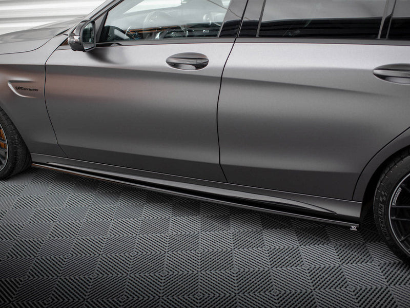 Maxton Design - SIDE SKIRTS DIFFUSERS MERCEDES-AMG C63 SEDAN / ESTATE W205 FACELIFT