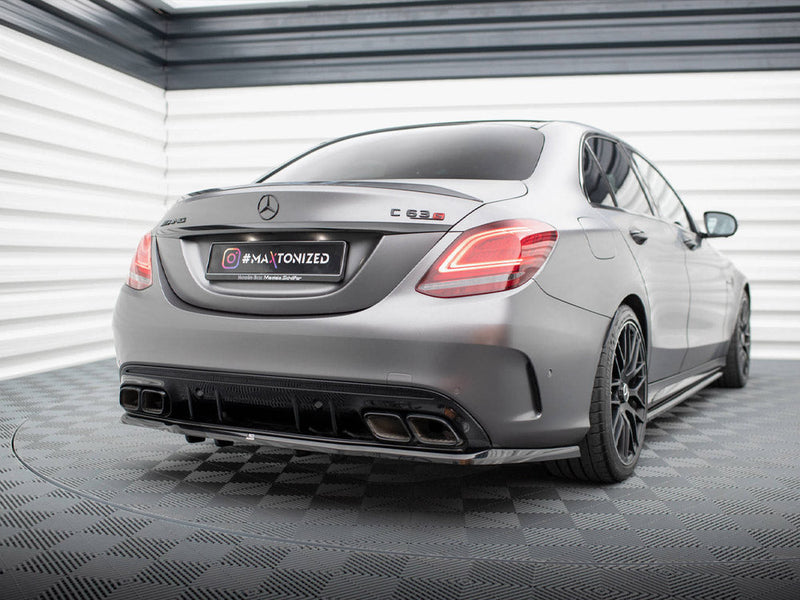 Maxton Design - REAR SPLITTER (VERTICAL BARS) MERCEDES-AMG C63 SEDAN / ESTATE W205 FACELIFT
