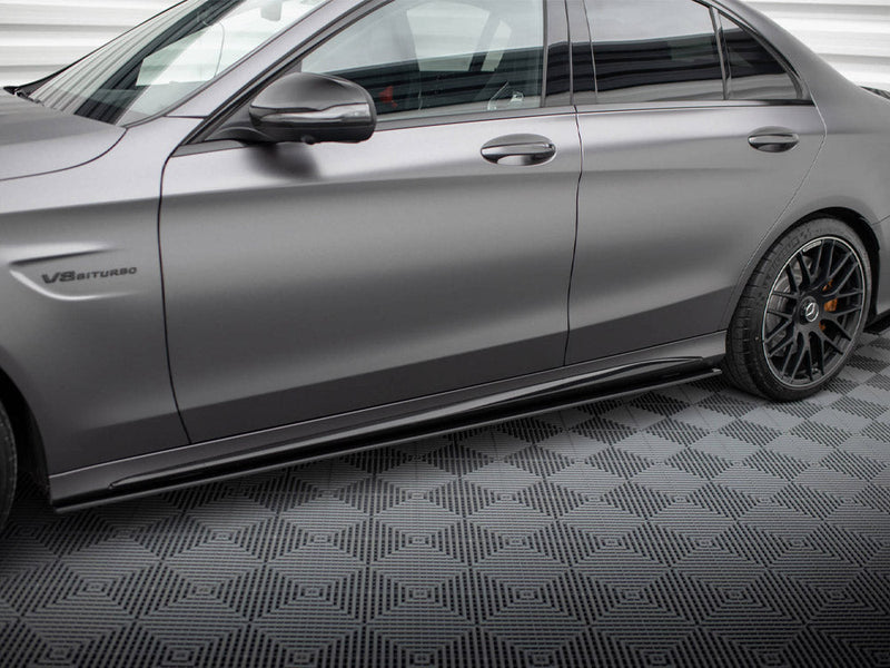 Maxton Design - STREET PRO SIDE SKIRTS DIFFUSERS MERCEDES-AMG C63 SEDAN / ESTATE W205 FACELIFT