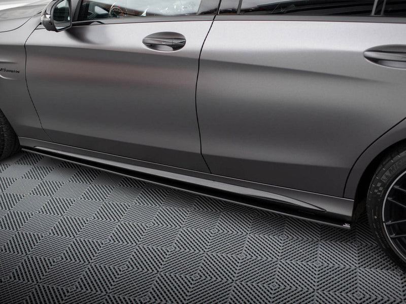 Maxton Design - STREET PRO SIDE SKIRTS DIFFUSERS MERCEDES-AMG C63 SEDAN / ESTATE W205 FACELIFT