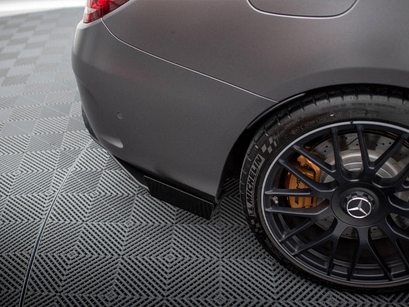Maxton Design - STREET PRO REAR SIDE SPLITTERS + FLAPS MERCEDES-AMG C63 SEDAN / ESTATE W205 FACELIFT