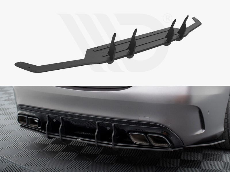 Maxton Design - STREET PRO REAR DIFFUSER MERCEDES-AMG C63 SEDAN / ESTATE W205 FACELIFT