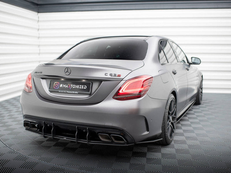 Maxton Design - STREET PRO REAR DIFFUSER MERCEDES-AMG C63 SEDAN / ESTATE W205 FACELIFT