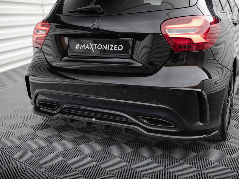 Maxton Design - Rear Splitter (Vertical Bars) Mercedes-Benz A AMG-Line W176 Facelift