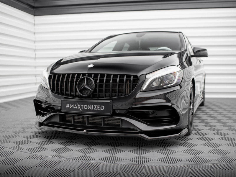 Maxton Design - FRONT SPLITTER V.1 MERCEDES-BENZ A AMG-LINE W176 FACELIFT