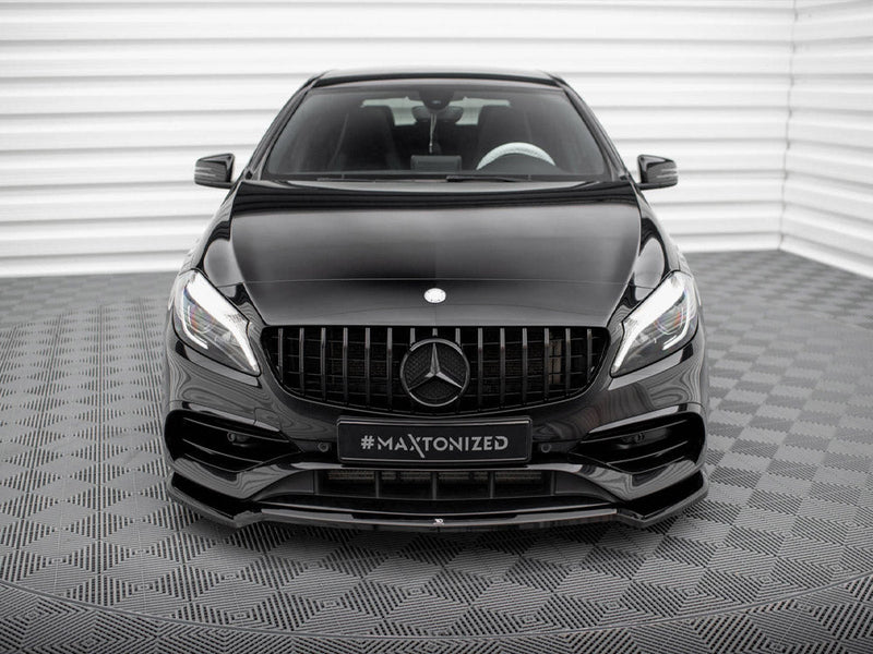 Maxton Design - FRONT SPLITTER V.1 MERCEDES-BENZ A AMG-LINE W176 FACELIFT