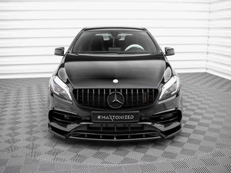 Maxton Design - FRONT SPLITTER V.2 MERCEDES-BENZ A AMG-LINE W176 FACELIFT