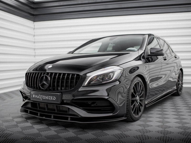 Maxton Design - STREET PRO FRONT SPLITTER MERCEDES-BENZ A AMG-LINE W176 FACELIFT