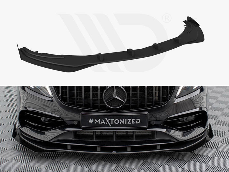 Maxton Design - STREET PRO FRONT SPLITTER + FLAPS MERCEDES-BENZ A AMG-LINE W176 FACELIFT