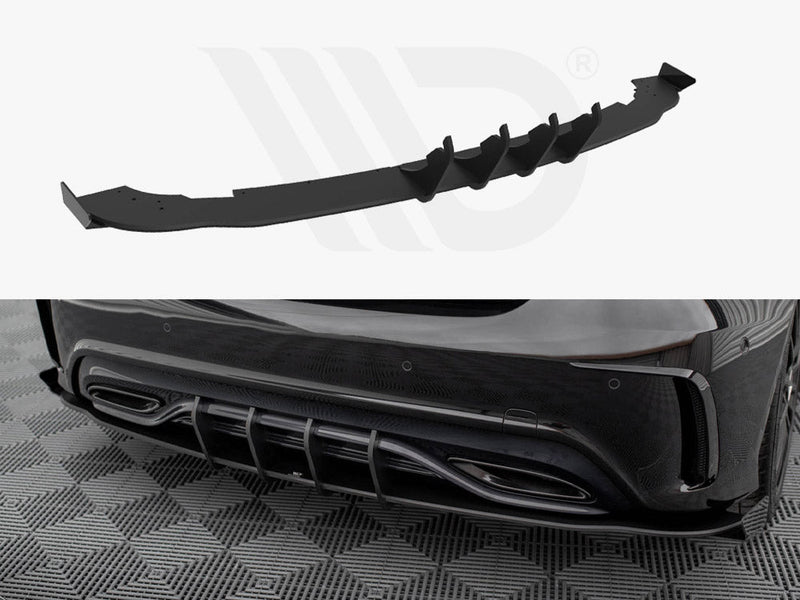 Maxton Design - STREET PRO REAR DIFFUSER + FLAPS MERCEDES-BENZ A AMG-LINE W176 FACELIFT