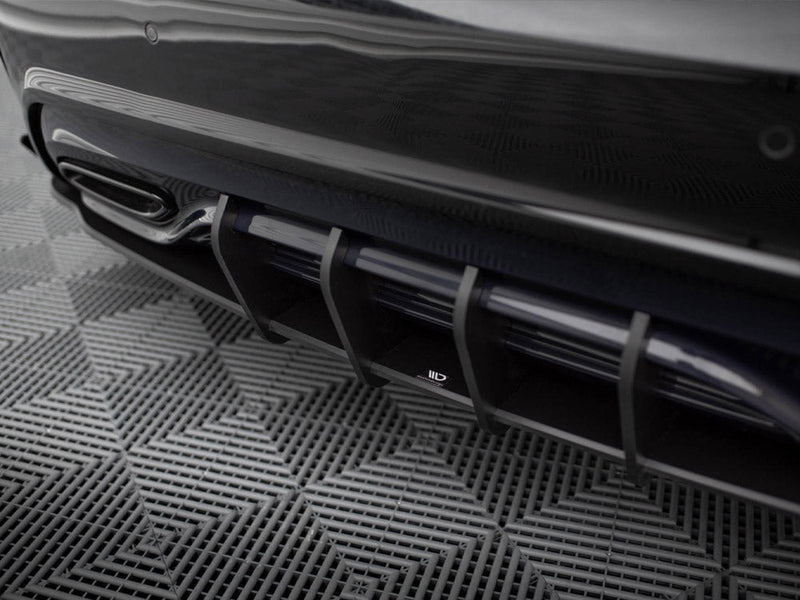 Maxton Design - STREET PRO REAR DIFFUSER + FLAPS MERCEDES-BENZ A AMG-LINE W176 FACELIFT