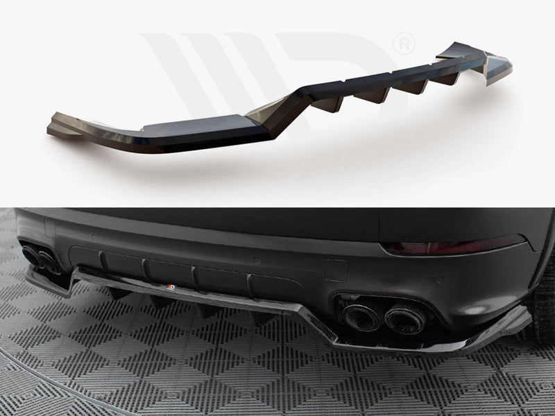 Maxton Design - CENTRAL REAR SPLITTER (VERTICAL BARS) PORSCHE CAYENNE SPORT DESIGN MK3