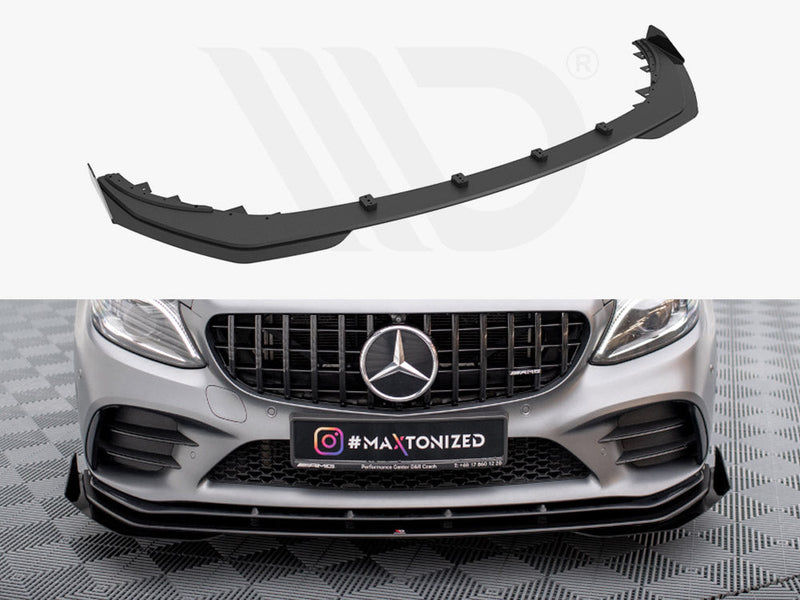 Maxton Design - STREET PRO FRONT SPLITTER + FLAPS MERCEDES-AMG C43 COUPE C205 FACELIFT