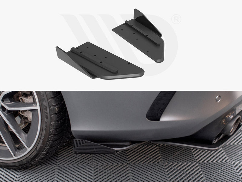 Maxton Design - STREET PRO REAR SIDE SPLITTERS + FLAPS MERCEDES-AMG C43 COUPE C205 FACELIFT