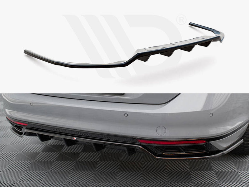 Maxton Design - CENTRAL REAR SPLITTER (VERTICAL BARS) VOLKSWAGEN PASSAT R-LINE B8 FACELIFT
