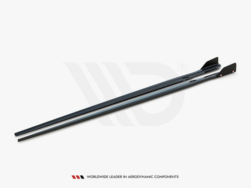 Maxton Design - SIDE SKIRTS DIFFUSERS V.1 + FLAPS BMW M8 GRAN COUPE F93 / 8 GRAN COUPE M-PACK G16