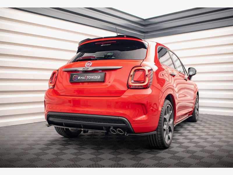 Maxton Design - Central Rear Splitter (Vertical Bars) Fiat 500X Sport Mk1 Facelift