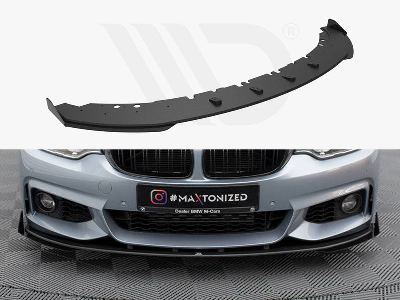 Maxton Design - STREET PRO FRONT SPLITTER + FLAPS BMW 4 COUPE / GRAN COUPE / CABRIO M-PACK F32 / F36 / F33