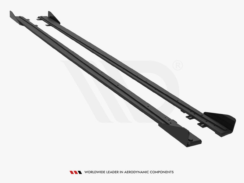 Maxton Design - STREET PRO SIDE SKIRTS DIFFUSERS + FLAPS BMW 4 COUPE / GRAN COUPE / CABRIO M-PACK F32 / F36 / F33