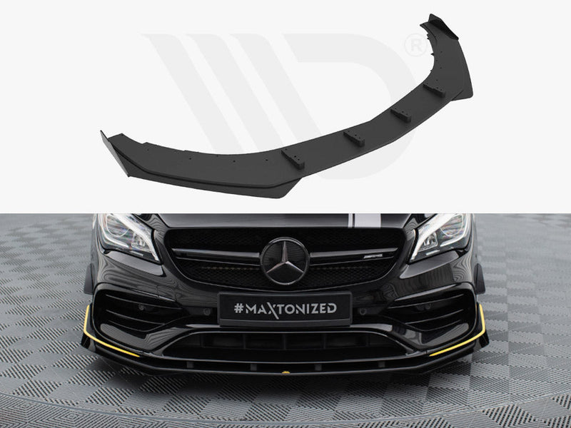 Maxton Design - STREET PRO FRONT SPLITTER + FLAPS MERCEDES-AMG CLA 45 AERO C117 FACELIFT