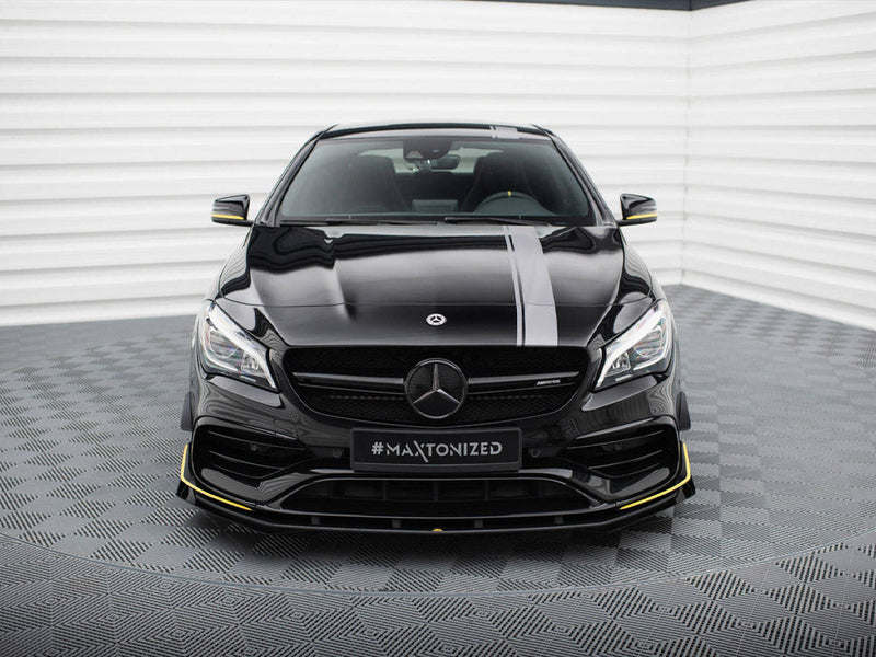 Maxton Design - STREET PRO FRONT SPLITTER + FLAPS MERCEDES-AMG CLA 45 AERO C117 FACELIFT