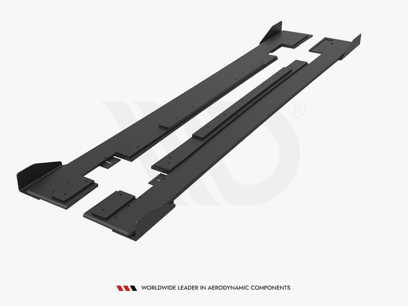 Maxton Design - Street PRO Side Skirts Diffusers + Flaps Mercedes-AMG CLA 45 C117 Facelift