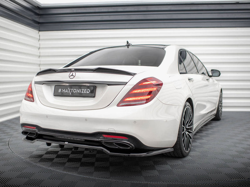 Maxton Design - Rear Splitter (Vertical Bars) Mercedes-Benz S AMG-Line W222 Facelift
