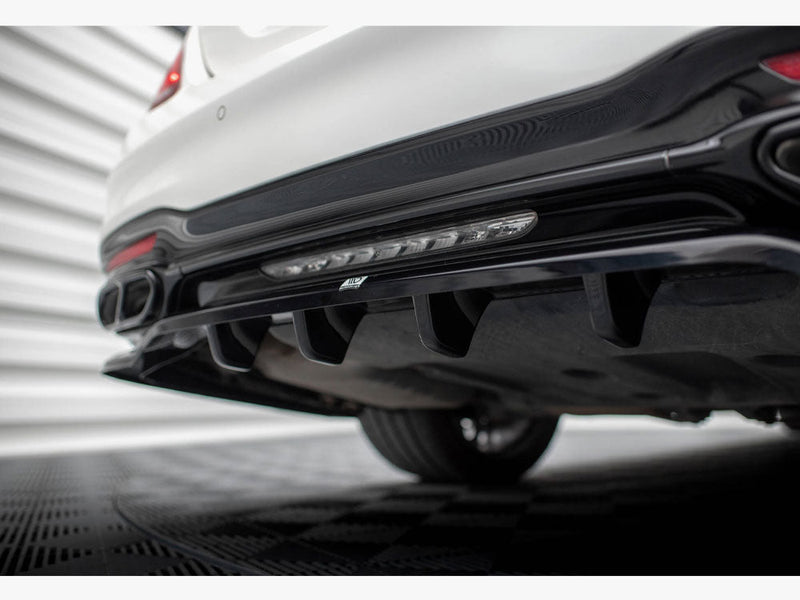 Maxton Design - Rear Splitter (Vertical Bars) Mercedes-Benz S AMG-Line W222 Facelift