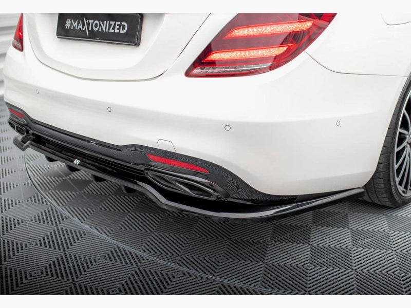 Maxton Design - Rear Splitter (Vertical Bars) Mercedes-Benz S AMG-Line W222 Facelift