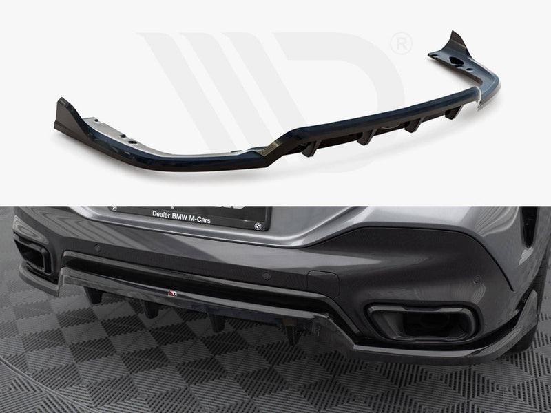 Maxton Design - Central Rear Splitter (Vertical Bars) V.2 BMW X6 M-Pack G06 Facelift