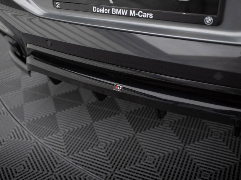 Maxton Design - Central Rear Splitter (Vertical Bars) V.2 BMW X6 M-Pack G06 Facelift