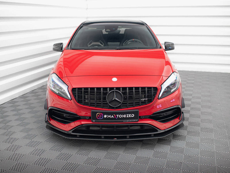 Maxton Design - STREET PRO FRONT SPLITTER MERCEDES-BENZ A 45 AMG AERO W176 FACELIFT