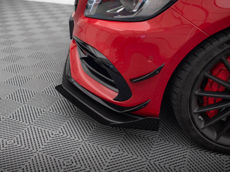 Maxton Design - STREET PRO FRONT SPLITTER + FLAPS MERCEDES-BENZ A 45 AMG AERO W176 FACELIFT
