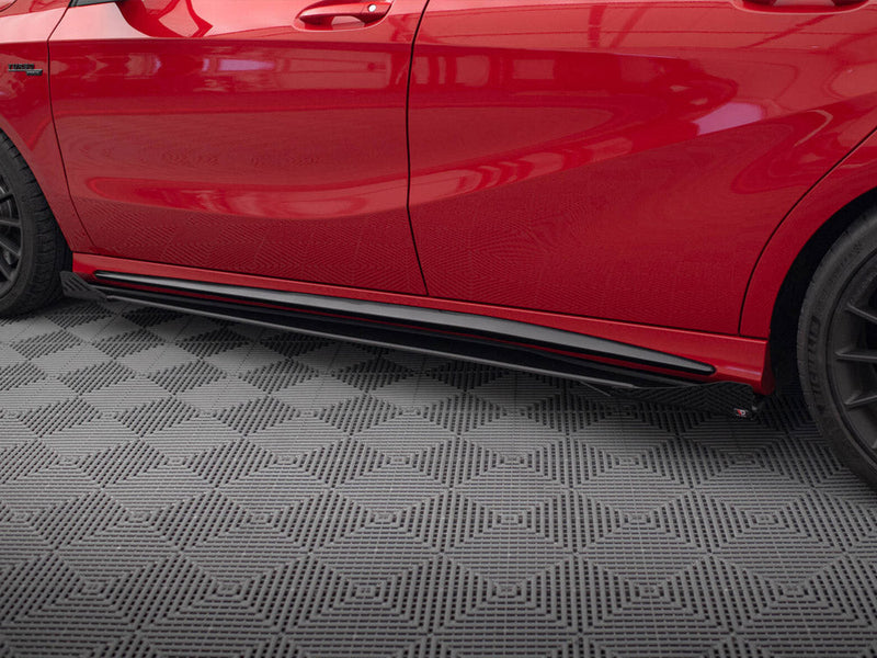 Maxton Design - STREET PRO SIDE SKIRTS DIFFUSERS + FLAPS MERCEDES-BENZ A 45 AMG W176 FACELIFT