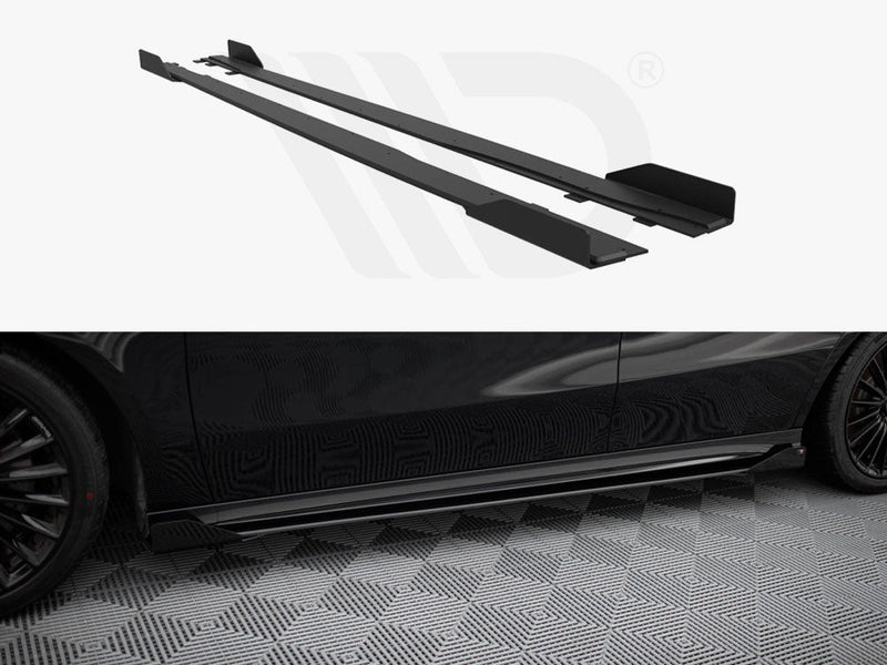 Maxton Design - Street PRO Side Skirts Diffusers + Flaps Mercedes-AMG A35 W177 Facelift