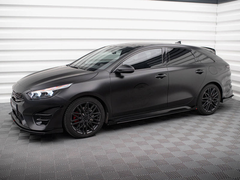 Maxton Design - Street PRO Side Skirts Diffusers + Flaps Kia Proceed GT / GT-Line Mk1 Facelift / Ceed GT Mk3 Facelift