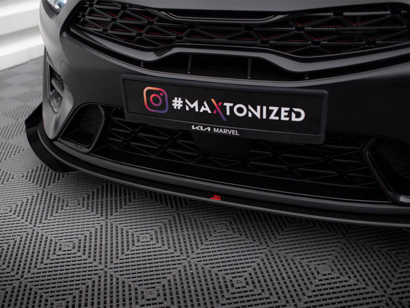 Maxton Design - Street PRO Front Splitter + Flaps Kia Proceed GT Mk3 Facelift / Ceed GT / GT - Line Mk1 Facelift