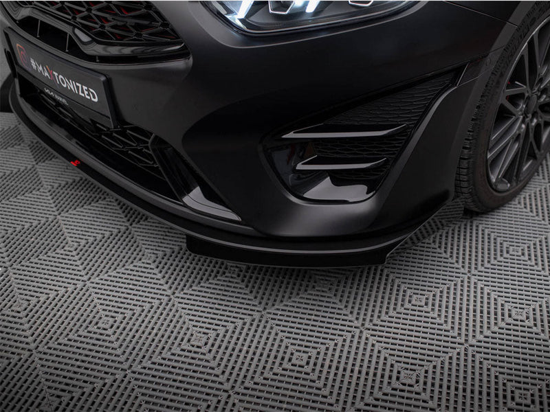 Maxton Design - Street PRO Front Splitter + Flaps Kia Proceed GT Mk3 Facelift / Ceed GT / GT - Line Mk1 Facelift