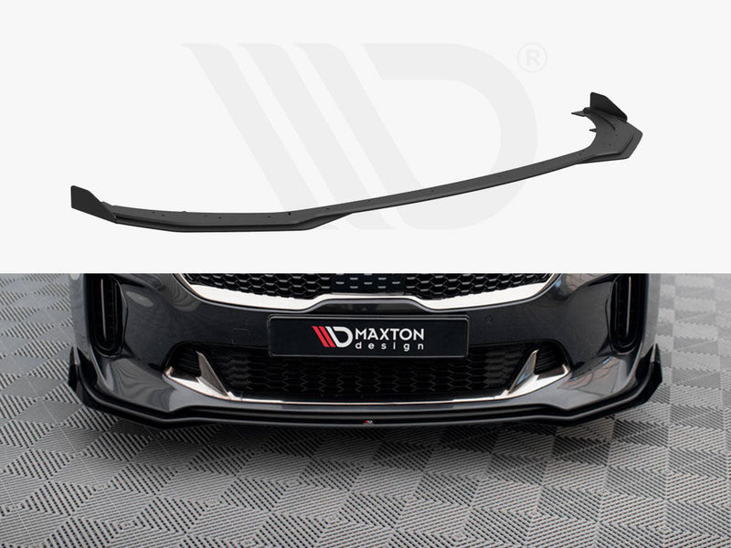 Maxton Design - STREET PRO FRONT SPLITTER + FLAPS KIA STINGER GT / GT-LINE MK1