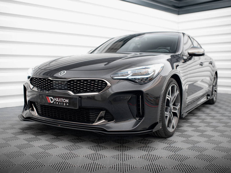 Maxton Design - STREET PRO FRONT SPLITTER + FLAPS KIA STINGER GT / GT-LINE MK1