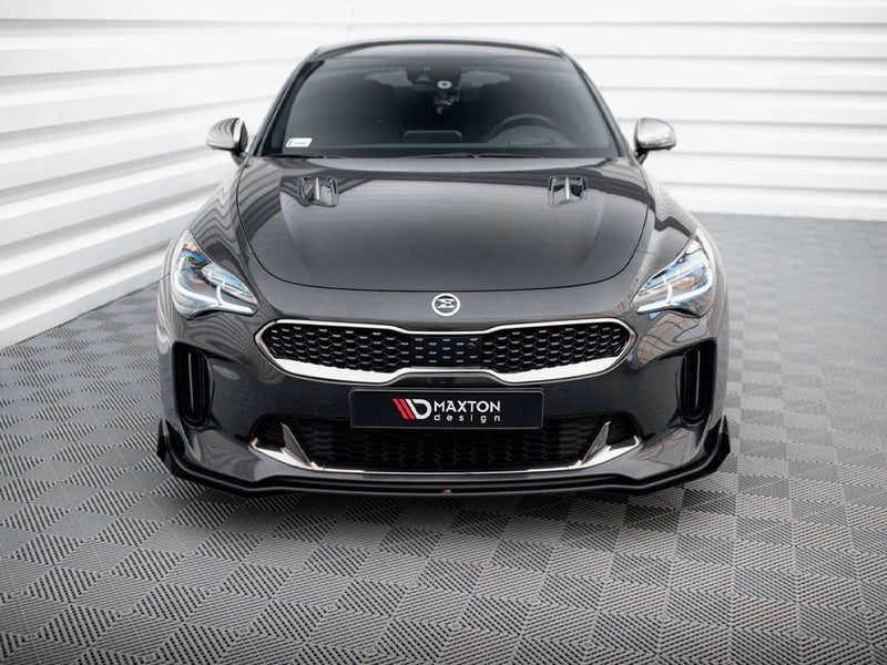 Maxton Design - STREET PRO FRONT SPLITTER + FLAPS KIA STINGER GT / GT-LINE MK1