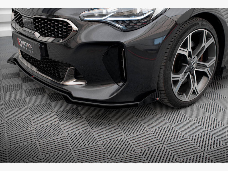 Maxton Design - STREET PRO FRONT SPLITTER + FLAPS KIA STINGER GT / GT-LINE MK1