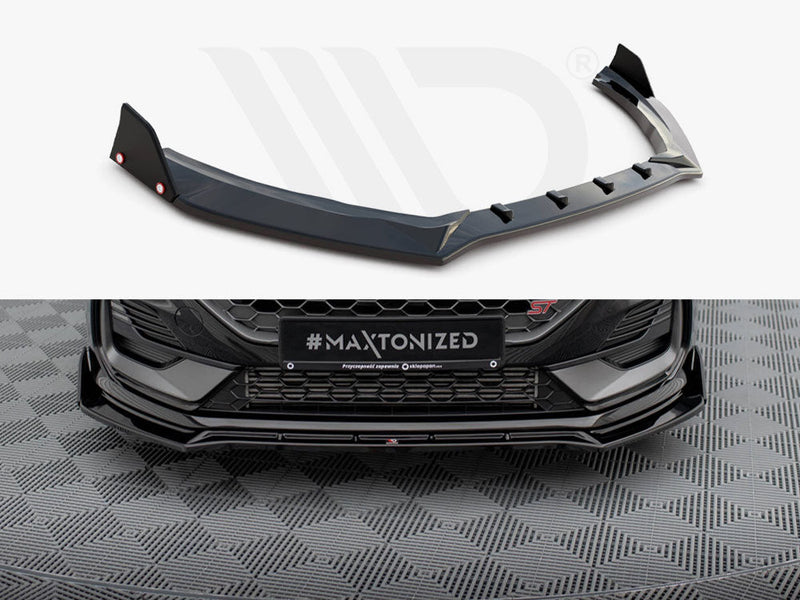 Maxton Design - FRONT SPLITTER V.4 + FLAPS FORD FIESTA ST / ST-LINE MK8 / 8.5