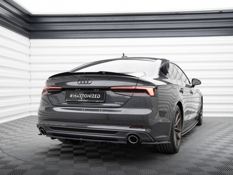 Maxton Design - Central Rear Splitter (Vertical Bars) Audi A5 S-Line F5 Coupe / Sportback