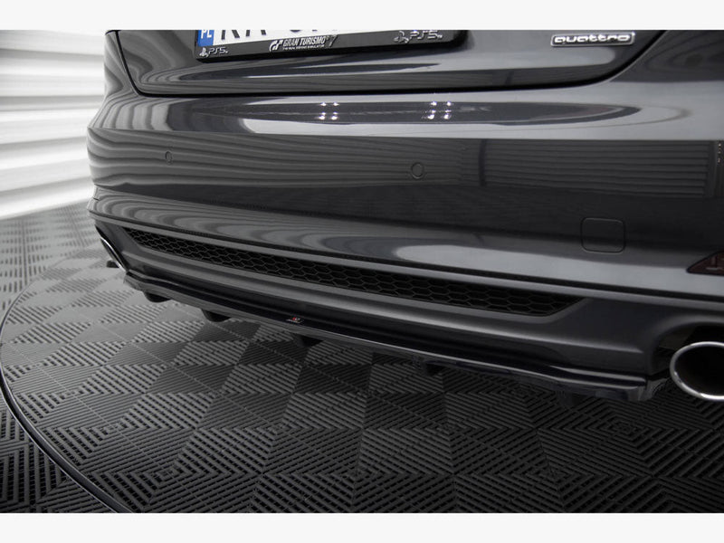 Maxton Design - Central Rear Splitter (Vertical Bars) Audi A5 S-Line F5 Coupe / Sportback