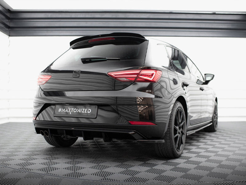 Maxton Design - REAR SIDE SPLITTERS V.2 SEAT LEON HATCHBACK MK3 FACELIFT