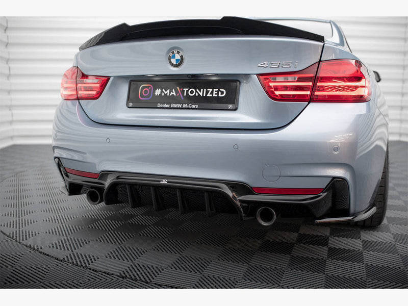 Maxton Design - REAR VALANCE BMW 4 COUPE / GRAN COUPE / CABRIO M-PACK F32 / F36 / F33 (VERSION WITH EXHAUST ON BOTH SIDES)