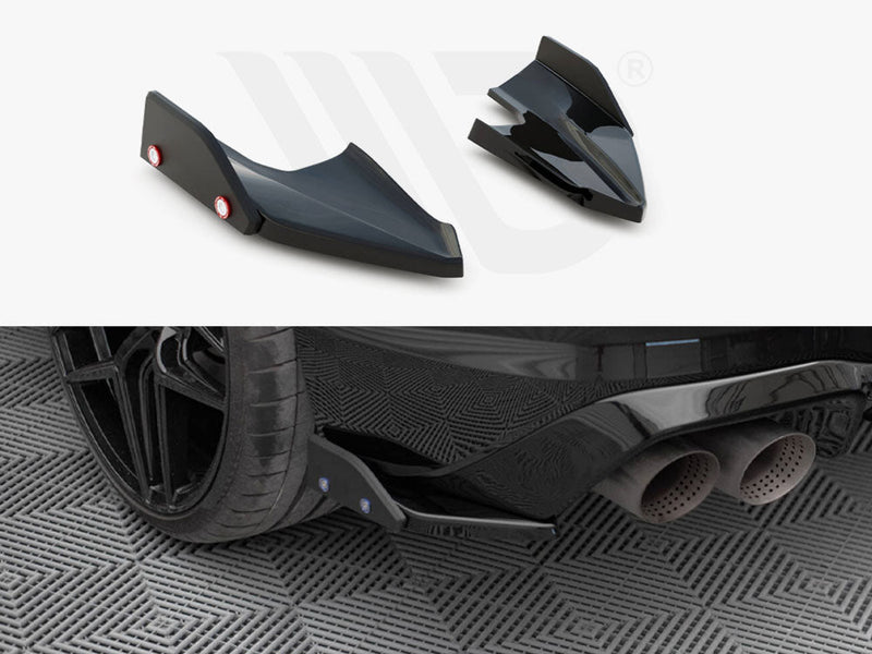 Maxton Design - Rear Side Splitters V.5 + Flaps Volkswagen Golf R Mk8