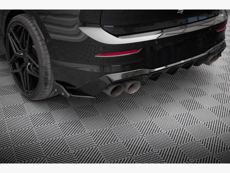 Maxton Design - Rear Side Splitters V.5 + Flaps Volkswagen Golf R Mk8